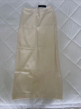 Talbots Cream Maxi Straight Skirt